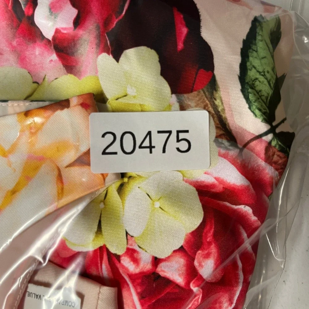 Zunie Floral Fit & Flare Dress Girls 6X Pink Sleeveless Bow Party Easter Wedding